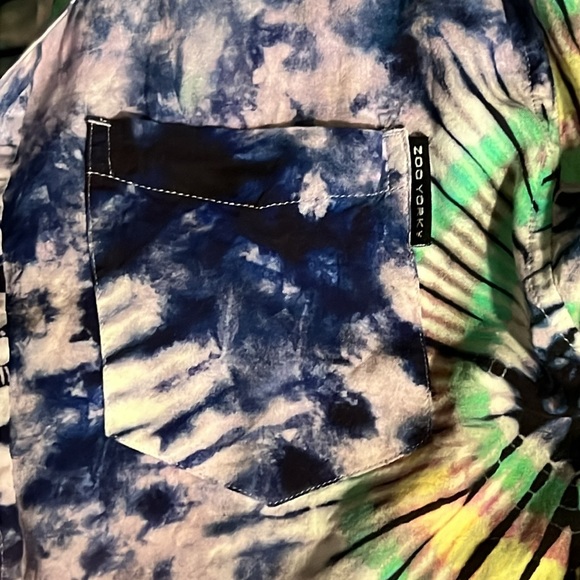 RARE | Button Down Short Sleeve Shirt | Tie Dye | Zoo York - Picture 6 of 7